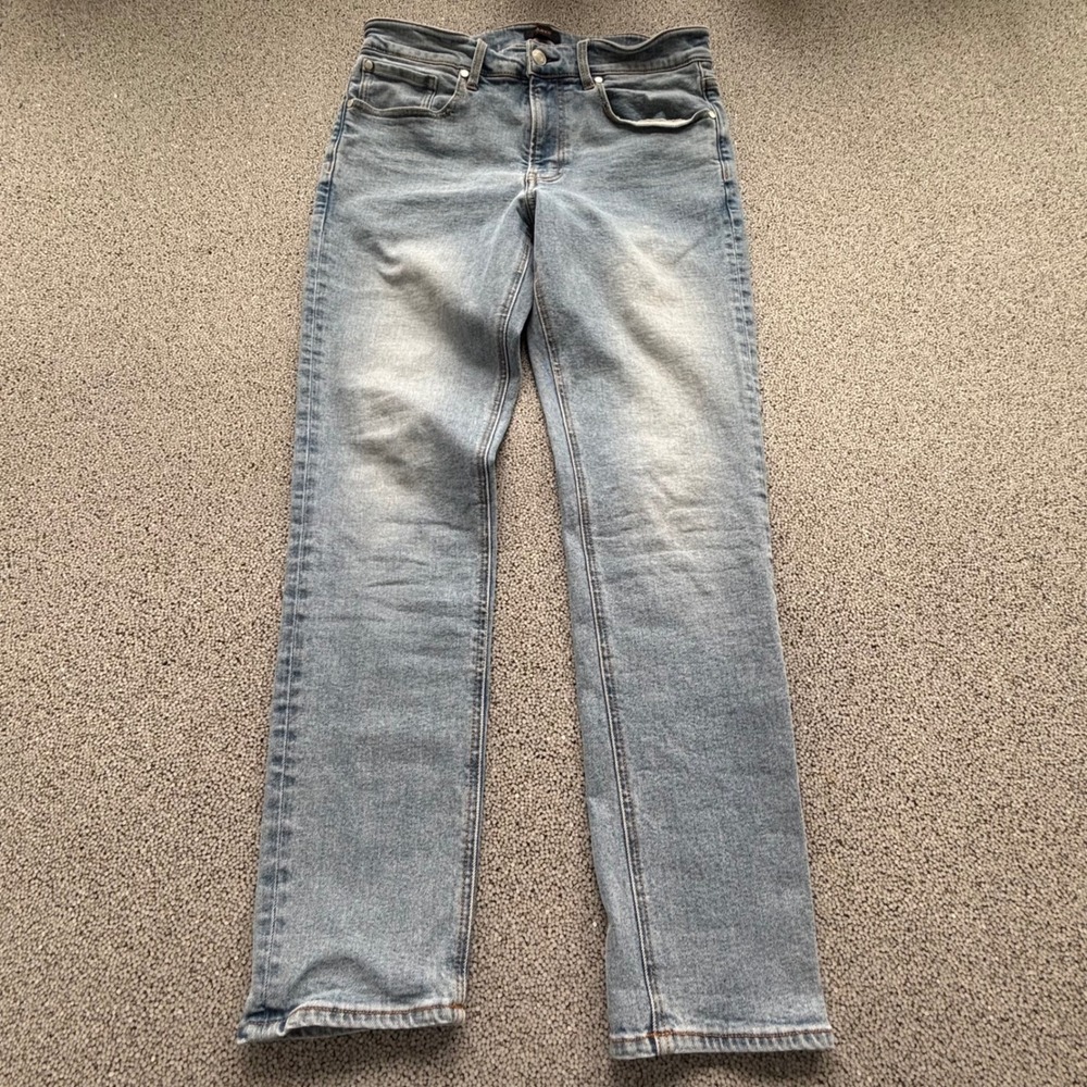 Quince Comfort Stretch Slim Straight Jeans Mens 32x30 Light Wash Minimalist